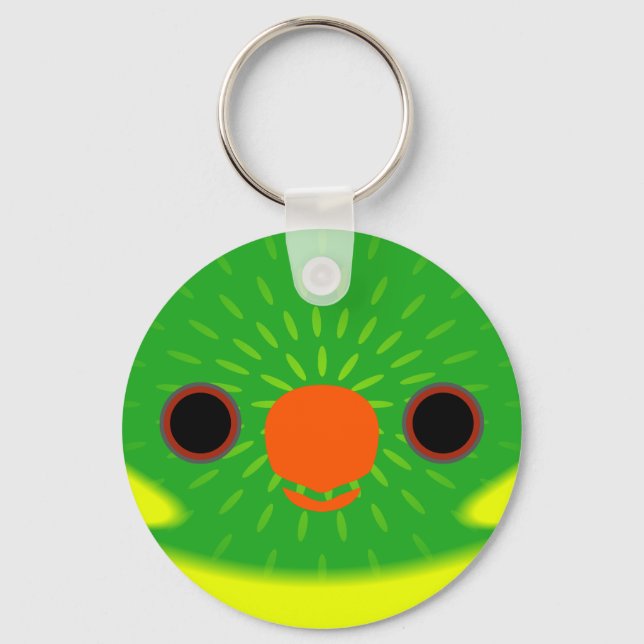 Porte-clés Le visage d'un lorikeet Leaf (Recto)