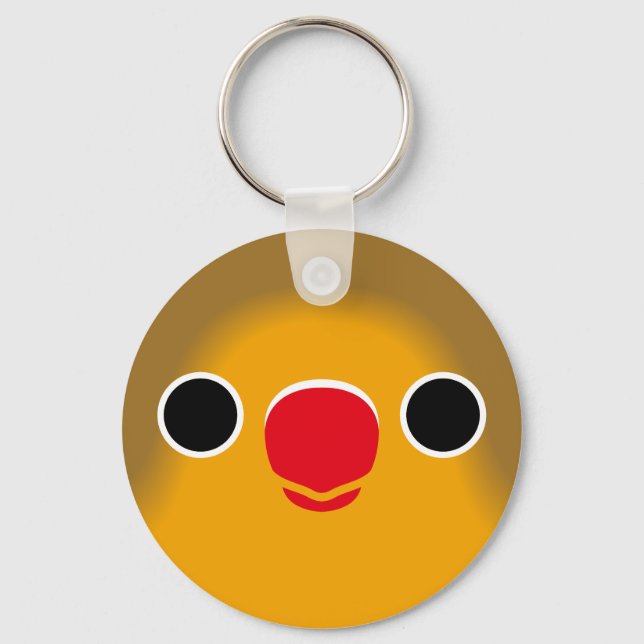 Porte-clés Le visage d'un oiseau de pêcheur (Recto)