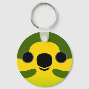 Porte-clés Le visage d'un perroquet à oreille jaune