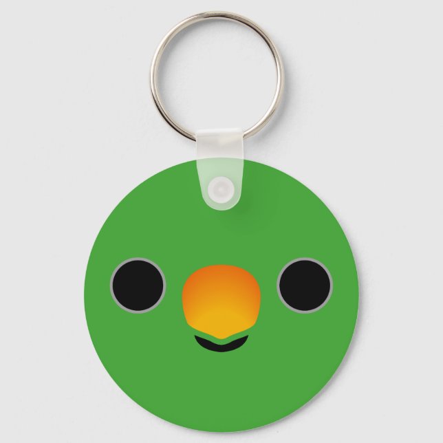 Porte-clés Le visage d'un perroquet d'Eclectus (mâle) (Recto)