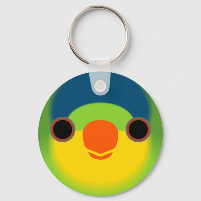Porte-clés Le visage d'une loriette néo-calédonienne (Recto)