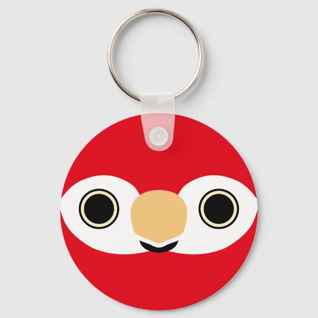 Porte-clés Le visage d'une macaw Scarlet (Recto)