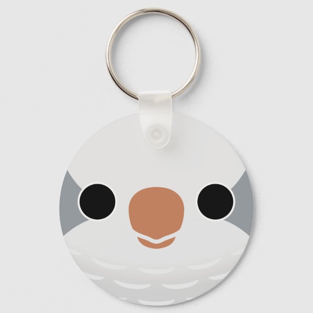 Porte-clés Le visage d'une perruque de moine gris (Recto)