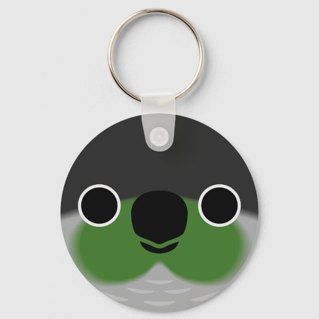 Porte-clés Le visage d'une perruque verte (Recto)