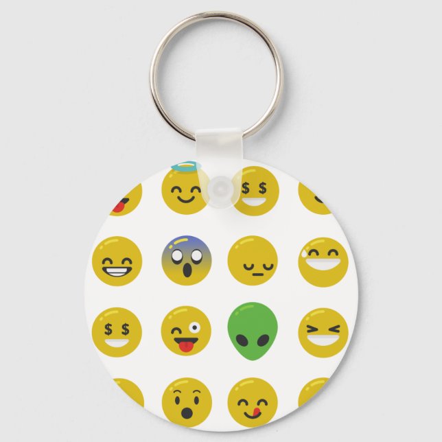 Porte-clés Le visage heureux d'Emoji (Recto)
