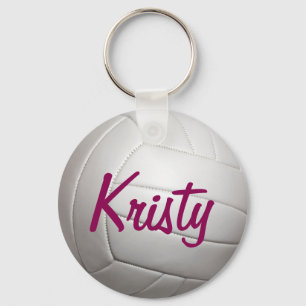 Porte-clés Le volleyball de boule de volée folâtre le nom