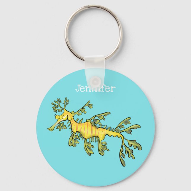 Porte-clés leafy sea dragon cartoon keychain (Recto)
