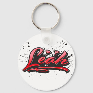 Porte-clés Leah red Heart Graffiti