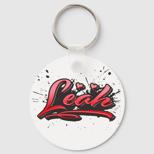Porte-clés Leah red Heart Graffiti (Recto)