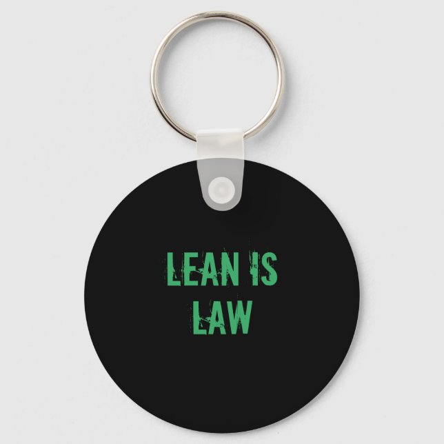 Porte-clés Lean is Law Fitness Personal Trainer Bodybuilding (Recto)