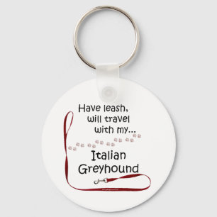 Porte-clés Leash de voyage Greyhound italien - Porte - clé