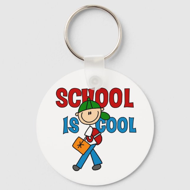 Porte-clés L'école de garçons est cool (Recto)