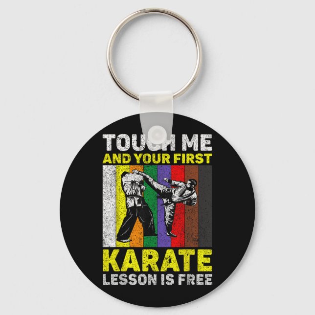 Porte-clés Leçon de Touch And Karate est Karate Taekwondo (Recto)