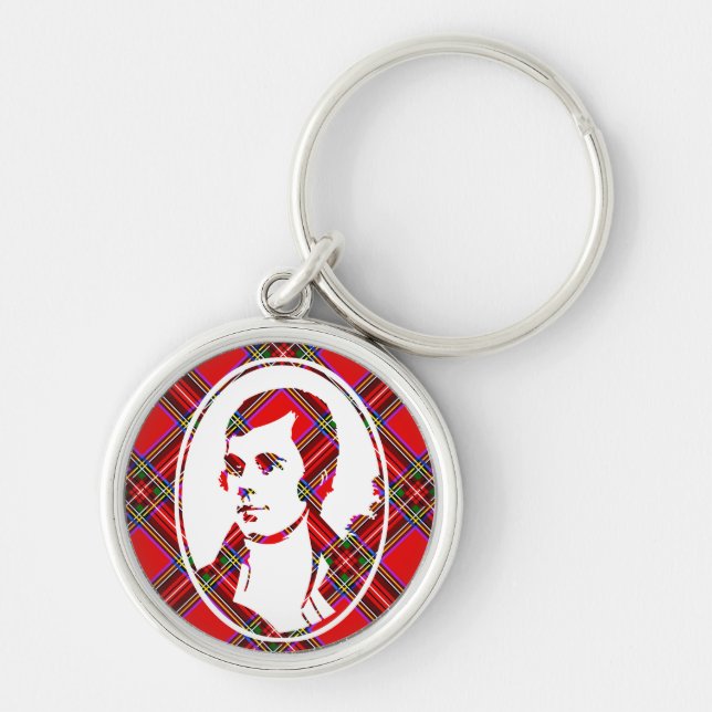 Porte-clés L'Écosse tartanique Barde Robbie Burns (Devant)