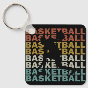 Porte-clés Lecteur de basket-ball style rétro vintage