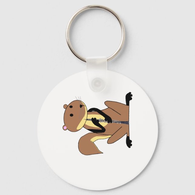 Porte-clés L'écureuil joue à l'Oboe (Recto)