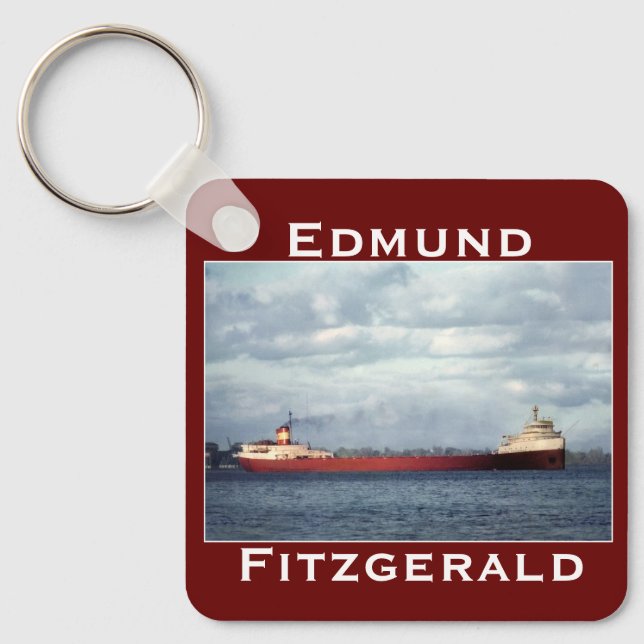 Porte-clés L'Edmund Fitzgerald sur la rivière St. Clair (Recto)