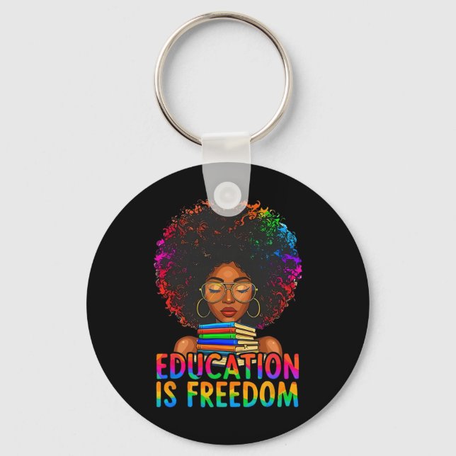 Porte-clés L'éducation de l'histoire noire est la liberté des (Recto)