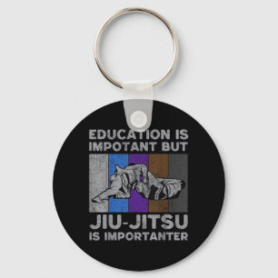 Porte-clés L'éducation est importante Jiujitsu est plus impor