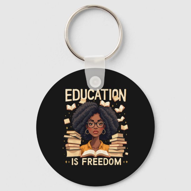 Porte-clés L'Éducation Est La Liberté Fière Des Enseignants A (Recto)