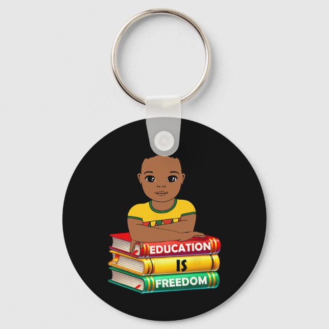 Porte-clés L'éducation est la liberté Mois de l'histoire des  (Recto)