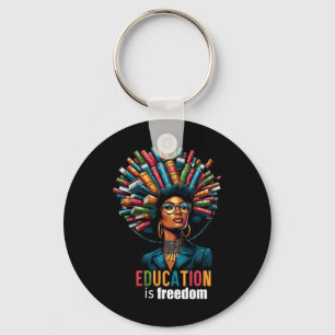 Porte-clés L'éducation est la liberté Mois de l'histoire des