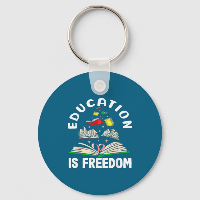 Porte-clés L'éducation est la liberté mois de l'histoire des  (Recto)