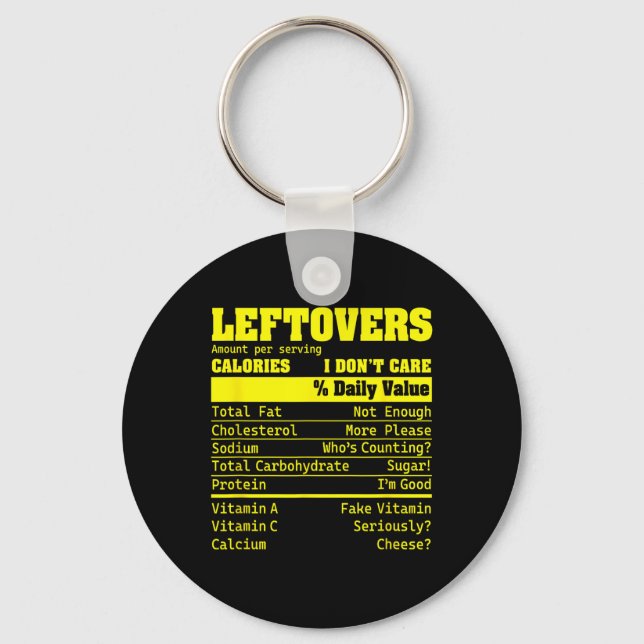 Porte-clés Leftovers Nutrition Fiches Aliments A Dietitian Ho (Recto)