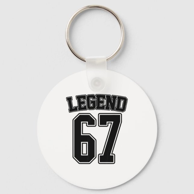 Porte-clés Legend 67 Six Seven Srts Number Varsity Team 67th  (Recto)