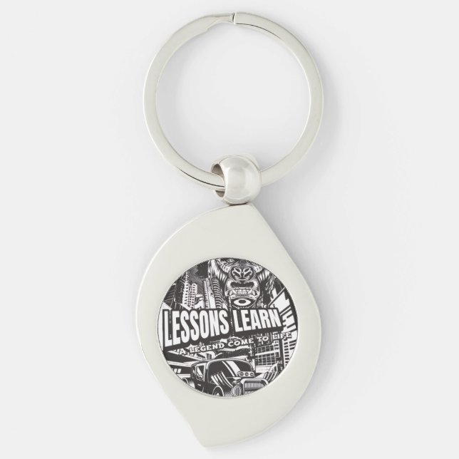 PORTE-CLÉS LEGENDARY GORILLA LESSONS LEARN METAL KEYCHAIN  (Devant)