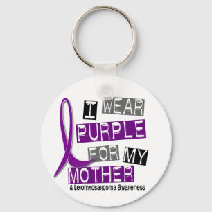 Porte-clés LEIOMYOSARCOMA Je Porte Du Violet Pour Ma Mère 37