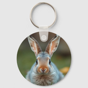 Porte-clés "L'élégance bleue : le lapin russe"