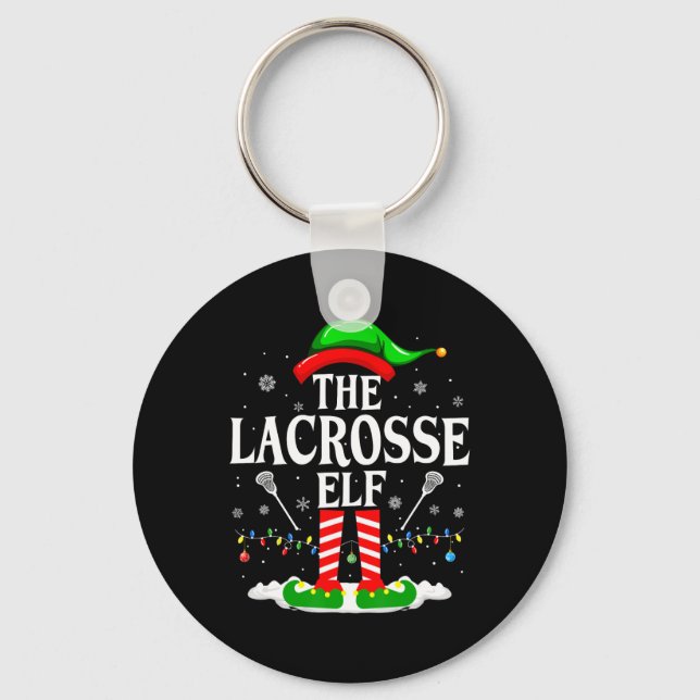 Porte-clés L'Elfe De La Crosse Drôle Correspondant Xmas Lacro (Recto)