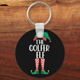 Porte-clés L'elfe golfeur Golf Famille assortie Noël