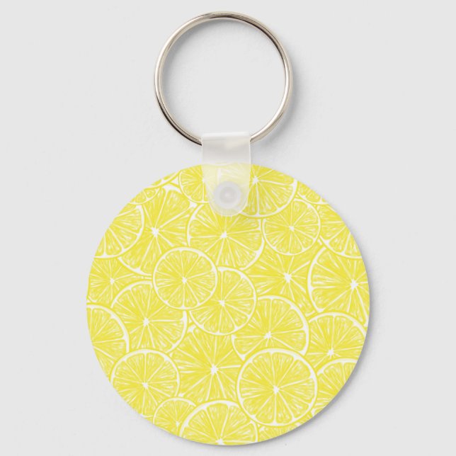 Porte-clés Lemon slices pattern design (Recto)