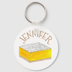 Porte-clés Lemon Square Bar Pastry Dessert Bake Sale Baker