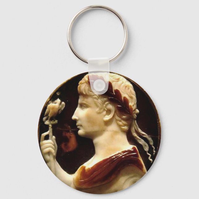 Porte-clés L'empereur romain Octavian Augustus Cameo Art anci (Recto)