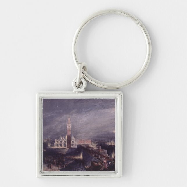 Porte-clés L'endroit de St Mark, Venise (clair de lune) (Devant)