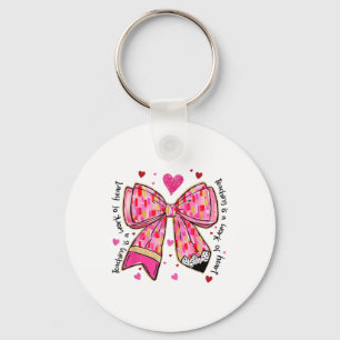 Porte-clés L'Enseignement Est Une Oeuvre De Coeur Crayon Bow