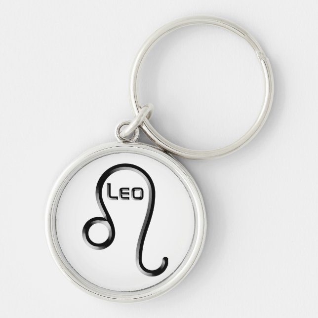 Porte-clés LEO, Conception abstraite du signe zodiaque, (Devant)