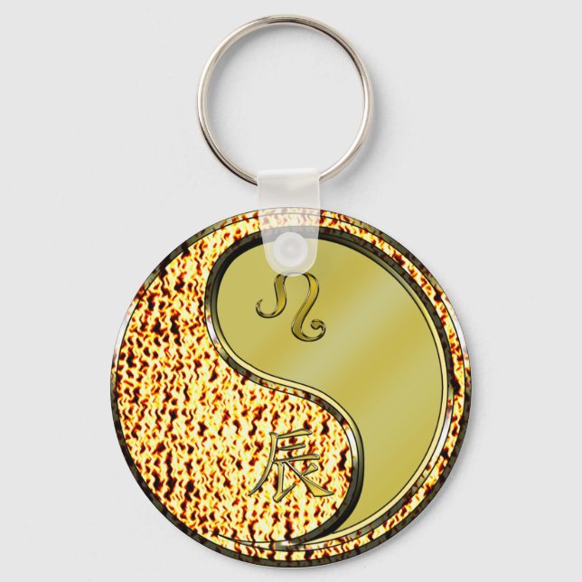 Porte-clés Léo et Dragon métallique (Recto)