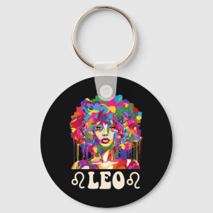 Porte-clés Léo Fille Noire Femme Afro-Américaine Art Annivers