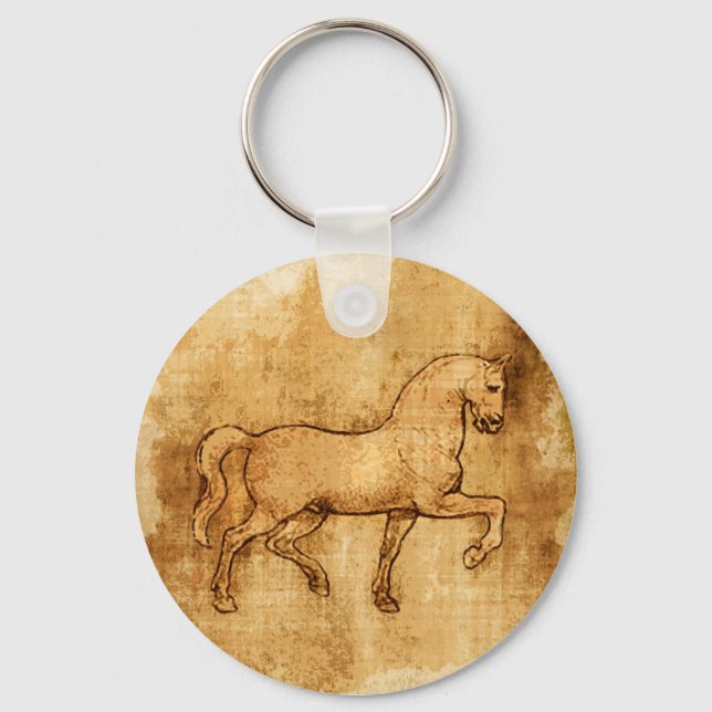 Porte-clés Leonardo Da Vinci Horse Art (Recto)