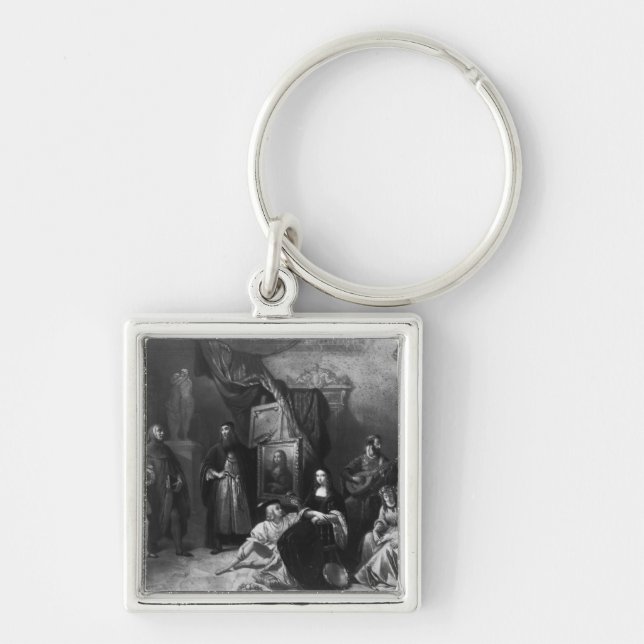 Porte-clés Leonardo da Vinci peignant le Gioconda (Devant)