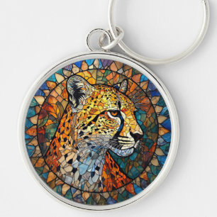 Porte-clés Léopard aux couleurs vives