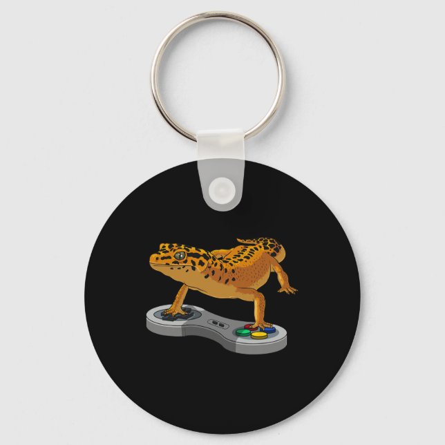 Porte-clés Léopard Gecko Léopard Dragon Cadeaux Enfants Cool  (Recto)