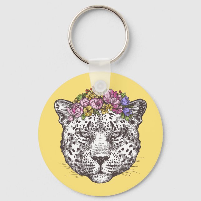 Porte-clés Leopard Hippie Chic (Recto)