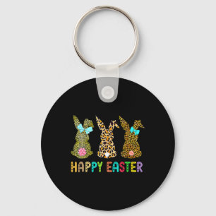 Porte-clés Leopard Lapin de Pâques Trio Mignonne Jour de Pâqu