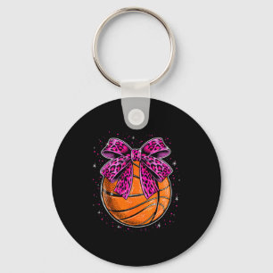 Porte-clés Léopard mignon basket-ball noeud papillon rose fem