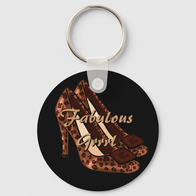 Porte-clés Leopard Print Heels Keychain (Recto)